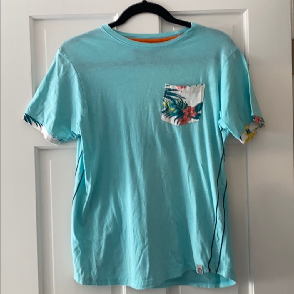 light teal t-shirt